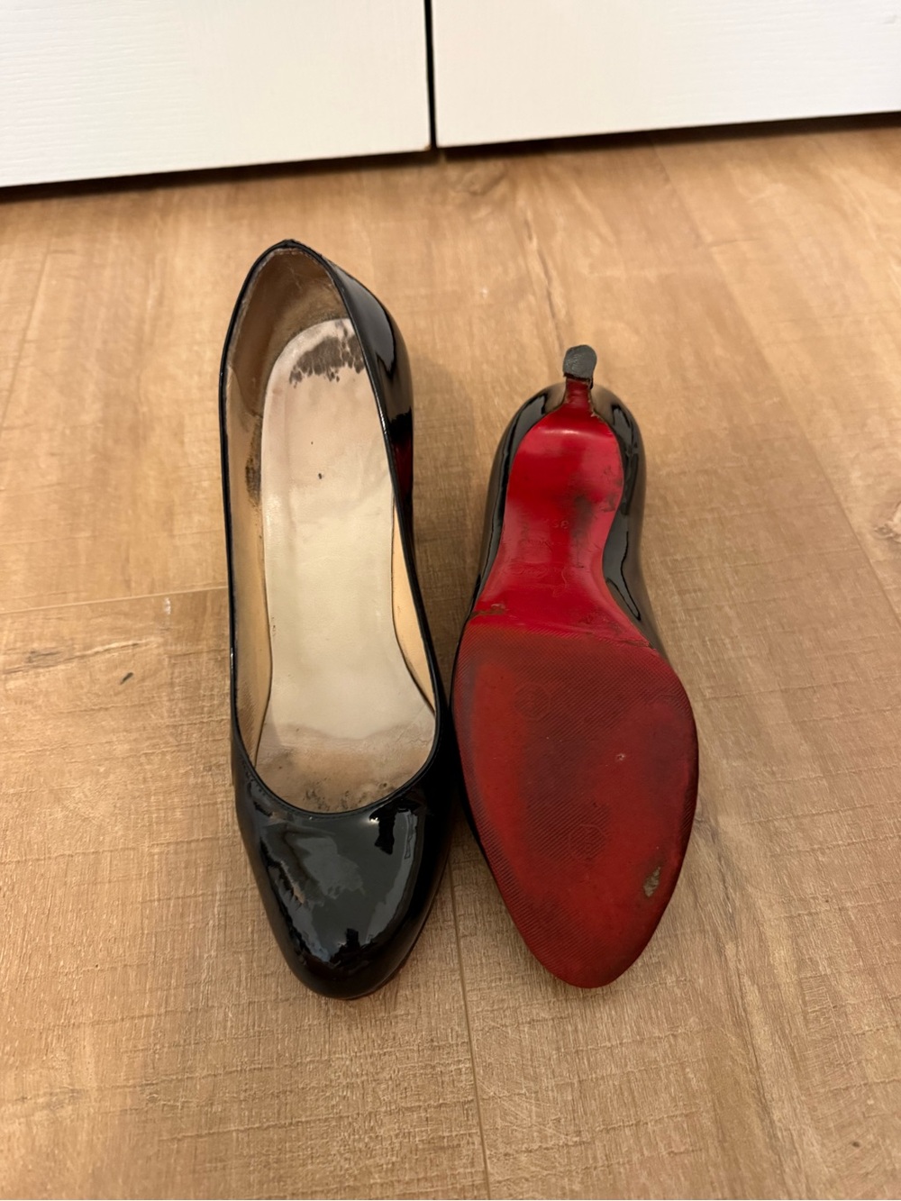 Christian Louboutin Black Patent Leather Classic Pumps, EU 35.5 — As Is